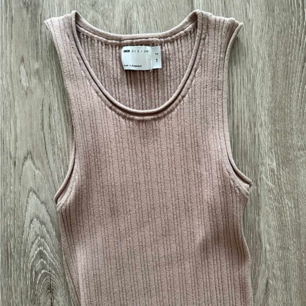 ASOS Ribbed Sleeveless Maxi Dress - Picture 4 of 7